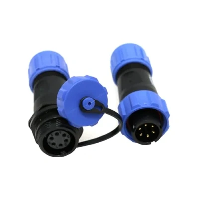 Abbildung von ZBLZGP Weipu SP13 6 poliger Inline Stecker männlich weiblich Buchse Luftfahrt kreisförmig staubdicht 18AWG Kabel für Outdoor Industrie Energie Maschinen