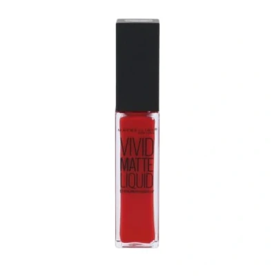 Abbildung von Maybelline New York Color Sensational Vivid Matte Liquid cremiger Lippenstift, Nr. 35 Rebel Red, mit leichtem Matt Finish, in kräftigem rot, 8 ml