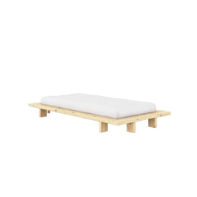 Abbildung von Karup Design Bettgestell &quot;JAPAN BED Bodenbett, Holzrahmen, Futonbett, Jugendbett, Holzbett&quot;, Massivholzbett mit Lattenrost, Kiefer massiv, Bett ohne Kopfteil