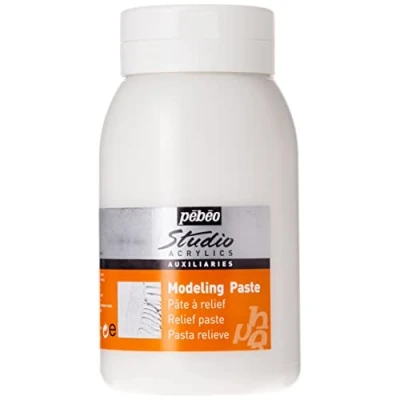 Abbildung von Pébéo Studio Acrylics Relief Paste Gebrauchsfertige Ideal für die Erstellung von Reliefs und Impastos Reißt Nicht nach dem Trocknen 1 l
