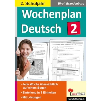 Abbildung von Wochenplan Deutsch / Klasse 2: Jede Woche übersichtlich auf einem Bogen! (2. Schuljahr)