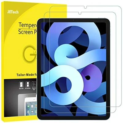 Abbildung von JETech Schutzfolie für iPad Air 5/4 (10,9 Zoll, Modell 2022/2020, 5./4. Generation), Panzer Schutz Glas Folie Displayschutz, HD Klar, 2 Stück