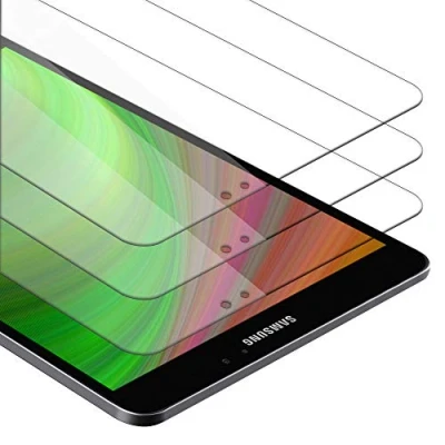 Abbildung von Cadorabo 3x Tablet Panzer Schutz Glas für Samsung Galaxy Tab S3 (9.7 Zoll) 3 Stück Schutzfolie in Ultra Klar Hüllen freundlich Gehärtetes (Tempered) Dipslayschutz Folie 9H Anti Kratzer