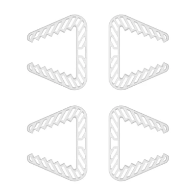 Abbildung von homeXpert Fensterklammer 4er Set Transparent Fensterstopper, Klemmschutz, Fensteraufhalter, Fensterkeil gegen zufallende Fenster und Türen Fensteroffenhalter zum Lüften, zuverlässig sicher