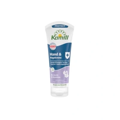 Abbildung von Kamill Hand &amp; Nagelcreme PROTECT 100ml beruhigt, spendet Feuchtigkeit schützt langanhaltend mit Mandelblüten Panthenol, ohne Parabene, Mikroplastik tierische Inhaltsstoffen