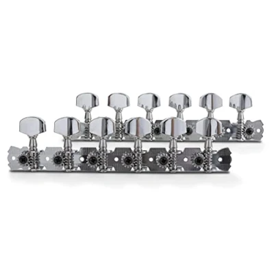 Abbildung von GEWA Mechanik Akustikgitarre 12 saitig Satz, vernickelte Metallknöpfe