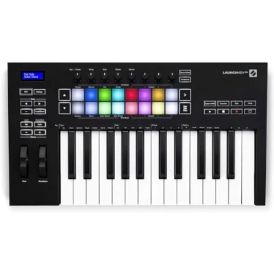 Abbildung von Novation Launchkey 25 [MK3] MIDI Controller Keyboard Nahtlose Integration in Ableton Live. Akkord und Skalenmodus sowie Arpeggiator. Sämtliche Software, die Sie für Musikproduktion benötigen