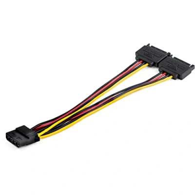 Abbildung von StarTech.com SATA auf 4 pin Molex Y Kabel (15cm, dual Stromkabel, pol Splitter, PVC)