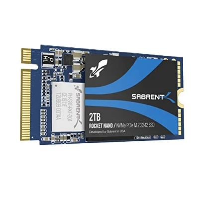 Abbildung von Sabrent 2242 M.2 NVMe SSD 2TB, Interne 2500 MB/s Lesen, 42 mm PCIe 3.0 X4, Internes Solid State Drive, High Performance kompatibel mit Allen PCs, NUCs und Laptops (SB 1342 2TB)