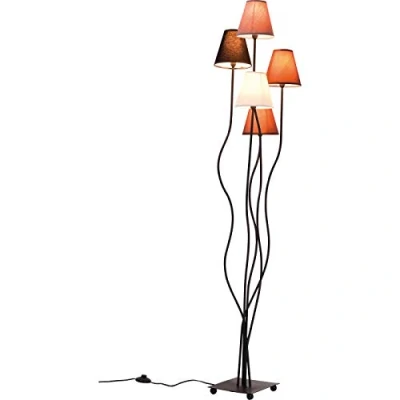 Abbildung von Kare Design Stehleuchte Flexible Mocca Cinque, beige/braun, fünf Lampenschirme, warmes Licht, 163x40x35cm (H/B/T)