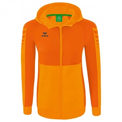 Abbildung von Erima Damen Six Wings Trainingsjacke mit Kapuze, new orange, 38
