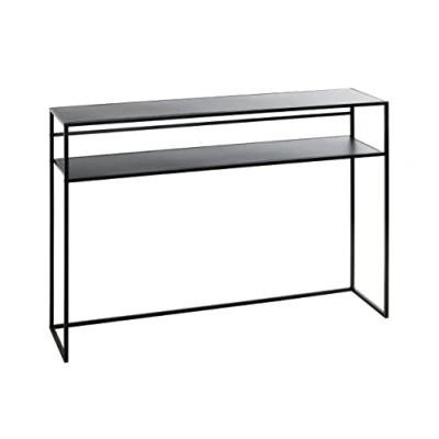 Abbildung von HAKU Möbel Konsole schwarz, Metall Maße: B 112 cm x H 81 T 28 cm, Style: Modern
