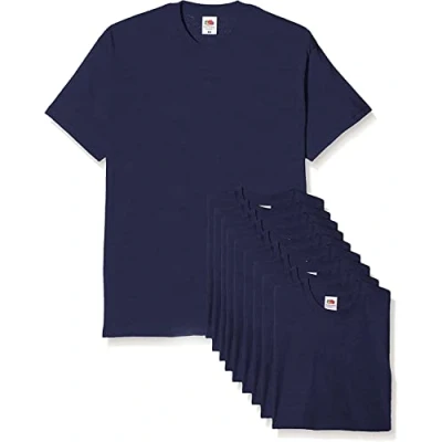 Abbildung von Fruit of the Loom Herren Original T. T Shirt, Navy, M (10er Pack)