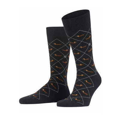 Abbildung von Burlington Dachshund Onesize Socken, Herren, Größe: 40/46, Black