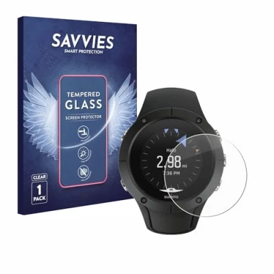 Abbildung von Savvies Panzer Schutz Glas für Suunto Spartan Trainer Wrist HR 9H Hartglas, Anti Fingerprint, Displayschutz