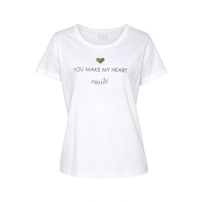 Abbildung von Lascana Tshirt print, Damen, Größe: 32/34, Ecru