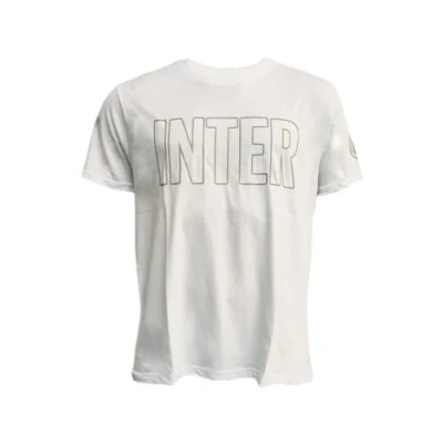 Abbildung von Inter Unisex Outline Only Logo Weiß t Shirt Herren, grau, L