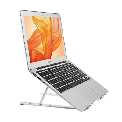Abbildung von Desire2 Tragbarer Laptopständer für den Schreibtisch Faltbarer Laptop und Tablet Halter Büro Gaming mit Silikongriffen Anti Kratz Pads Bürozubehör Zuhause