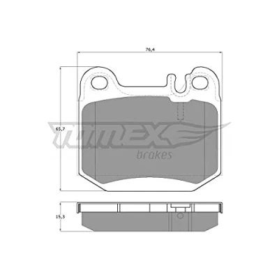Abbildung von TOMEX brakes TX 12 86 Bremsbelagsatz Hinterachse für Verschleißwarnanzeiger vorbereitet MERCEDES BENZ: ML Klasse, MASERATI: QUATTROPORTE 5