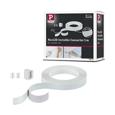Abbildung von Paulmann 79829 Stripe MaxLED Invisible Connector 5m max. 144/96 Watt Strip Weiß Lichtband Kunststoff Lichtstreifen