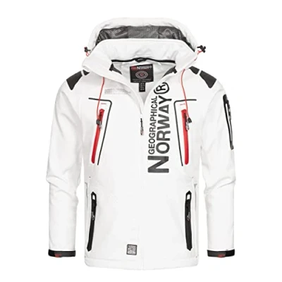 Abbildung von Geographical Norway Softshelljacke Herren G Forrest by leyoley mit abnehmbarer Kapuze, Stehkragen, Übergangsjacke, Wanderjacke