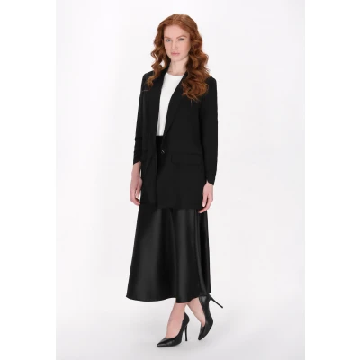 Abbildung von Blazer DREIMASTER XS / Schwarz 81% Viskose 19% Leinen