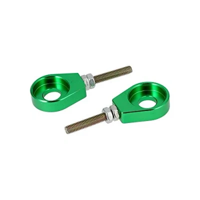 Abbildung von AKF Set: 2x Kettenspanner für Schwinge, Aluminium Grün eloxiert Simson S51, S50, SR50, Schwalbe KR51, SR4