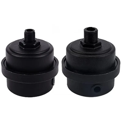 Abbildung von 2 Stück Luftkompressor Schalldämpfer Filter Kunststoffgehäuse Kanister Kolben für Gebläse, Luftkompressoren, Kessel usw. (1/4 Zoll PT 12 mm)