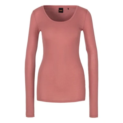 Abbildung von BOSS Elayer Langarmshirt, Damen, Größe: Medium, Open pink
