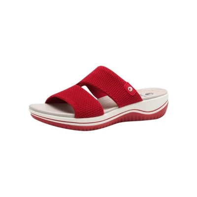 Abbildung von Jana Coshy Original DIE Halluxfreundliche Pantolette flach, Damen, Größe: 39, Red Schuhe