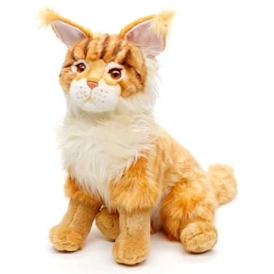 Abbildung von Uni Toys Kuscheltier Maine Coon Katze (grau oder braun) 30 cm (Höhe) Plüsch, Plüschtier, zu 100 % recyceltes Füllmaterial