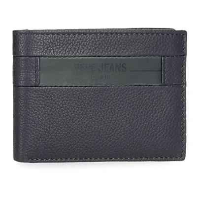 Abbildung von Pepe Jeans Checkbox Horizontale Geldbörse mit Blau 11,5 x 8 1 cm Leder, blau, Talla única,