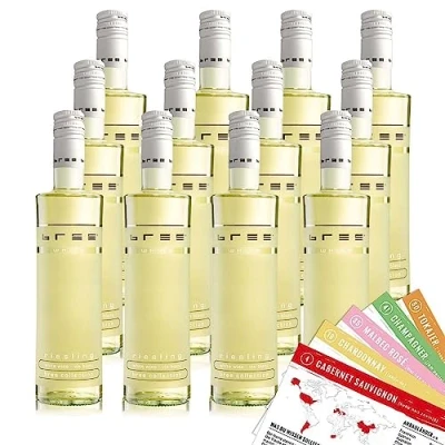Abbildung von Bree Riesling QbA, feinherb, sortenreines Weinpaket + VINOX Winecards (12x0,25l)