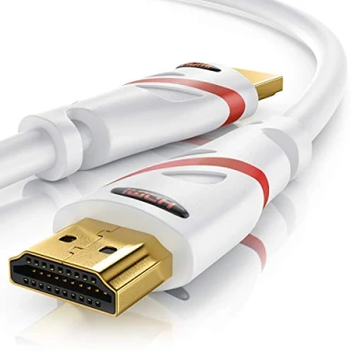 Abbildung von CSL 8K HDMI Kabel 2.1 1m Meter @ 60Hz / 120Hz 4K 240Hz 48 Gbit/s 2.0a 2.0b 3D Highspeed HDTV UHD II Dynamic HDR 10+ eARC Variable Refresh Rate VRR weiß