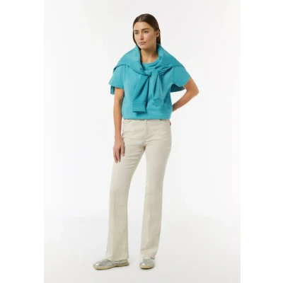 Abbildung von comma casual identity Tshirt basic, Damen, Größe: 38, Türkisblau