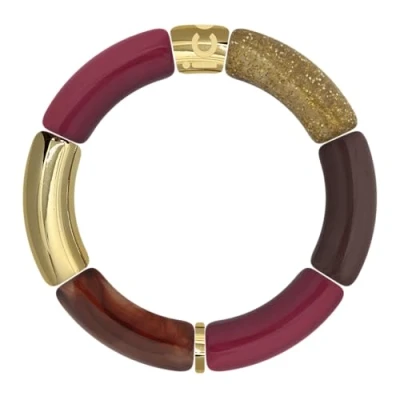 Abbildung von ICE Jewellery Bella Armband Burgundy Gold Fashion Bordeaux Damen, Einheitsgröße, Acryl, Acryl