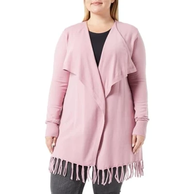 Abbildung von aleva Women&#039;s Damen Strick Cardigan 15526483 AL04, Altrosa, XL/XXL Sweater