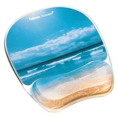 Abbildung von Fellowes Photo Gel Mauspad und Handgelenkauflage mit Microban Schutz, blau, 9.25&quot; x 7.31&quot;