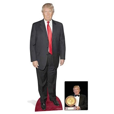 Abbildung von BundleZ 4 FanZ Fan Packs Donald Trump Lebensgrosse Pappfiguren/Stehplatzinhaber/Aufsteller Enthält 8X10 (25X20Cm) starfoto