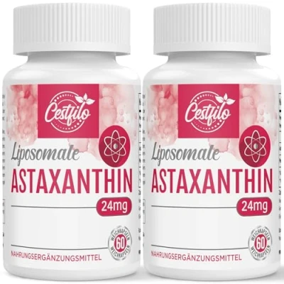 Abbildung von Cestfilo Liposomales Astaxanthin Ergänzungsmittel, Maximale Absorption, Glutenfrei, Gentechnikfrei (60 Stück (2er pack))