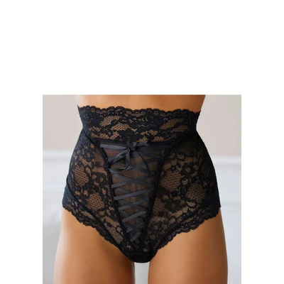 Abbildung von Lascana HIGH Waist Brief Slip, Damen, Größe: 36/38, Black