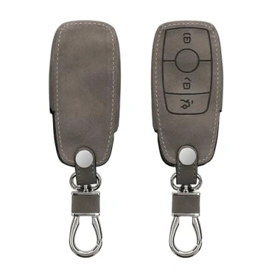 Abbildung von kwmobile Schlüsseltasche Autoschlüssel Hülle für Mercedes Benz (1 tlg), Nubuklederoptik Kunstleder Schutzhülle Schlüsselhülle Cover