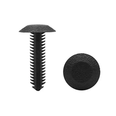Abbildung von sourcing map 40Stk 8mm Kopf Dia Schwarz Auto Kunststoff Push in Nieten Klammer Verschluss de