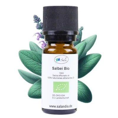 Abbildung von Sala Salbeiöl Aroma ätherisches Öl naturrein BIO zum Verzehr 10 ml