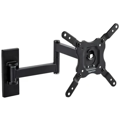 Abbildung von Amazon Basics TV Wandhalterung mit voller Bewegung, für 30 a 102 cm Fernseher und VESA 200 x 200, Schwarz