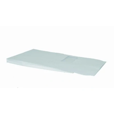 Abbildung von Faltentasche mit Klotzboden C4 (324x229x20mm) haftklebend Fenster weiß 130g 200 Stück