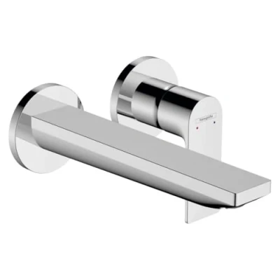 Abbildung von hansgrohe Waschtischarmatur &quot;Rebris E&quot;, Unterputz für Wandmontage mit Auslauf 20cm