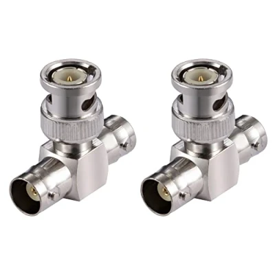 Abbildung von Vecys 2PCS BNC Adapter Stecker auf Dual Buchse 3 Wege T Splitter für CB Antenne 4G Walkie Talkie CCTV Handfunk Amateurfunk HD Video HDTV