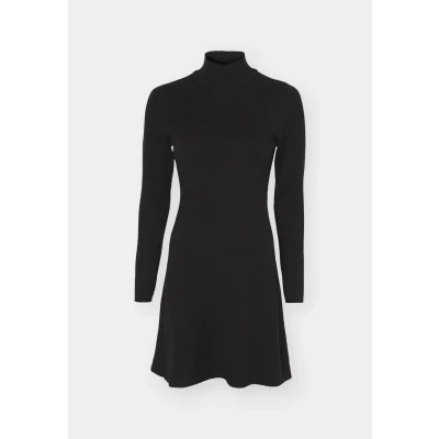 Abbildung von Vero Moda Vmgold Highneck Skater Dress Strickkleid, Damen, Größe: Medium, Black