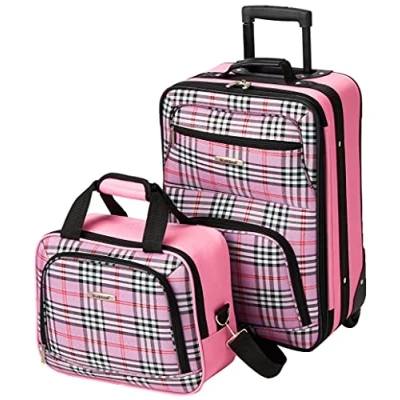 Abbildung von Rockland Modisches Softside Gepäck Set, Rosa Kreuz, Einheitsgröße, Set